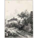 Westenberg, Pieter Georg: Landschaft mit kleinem Waldweg Landschaft mit kleinem Waldweg. Schwarze