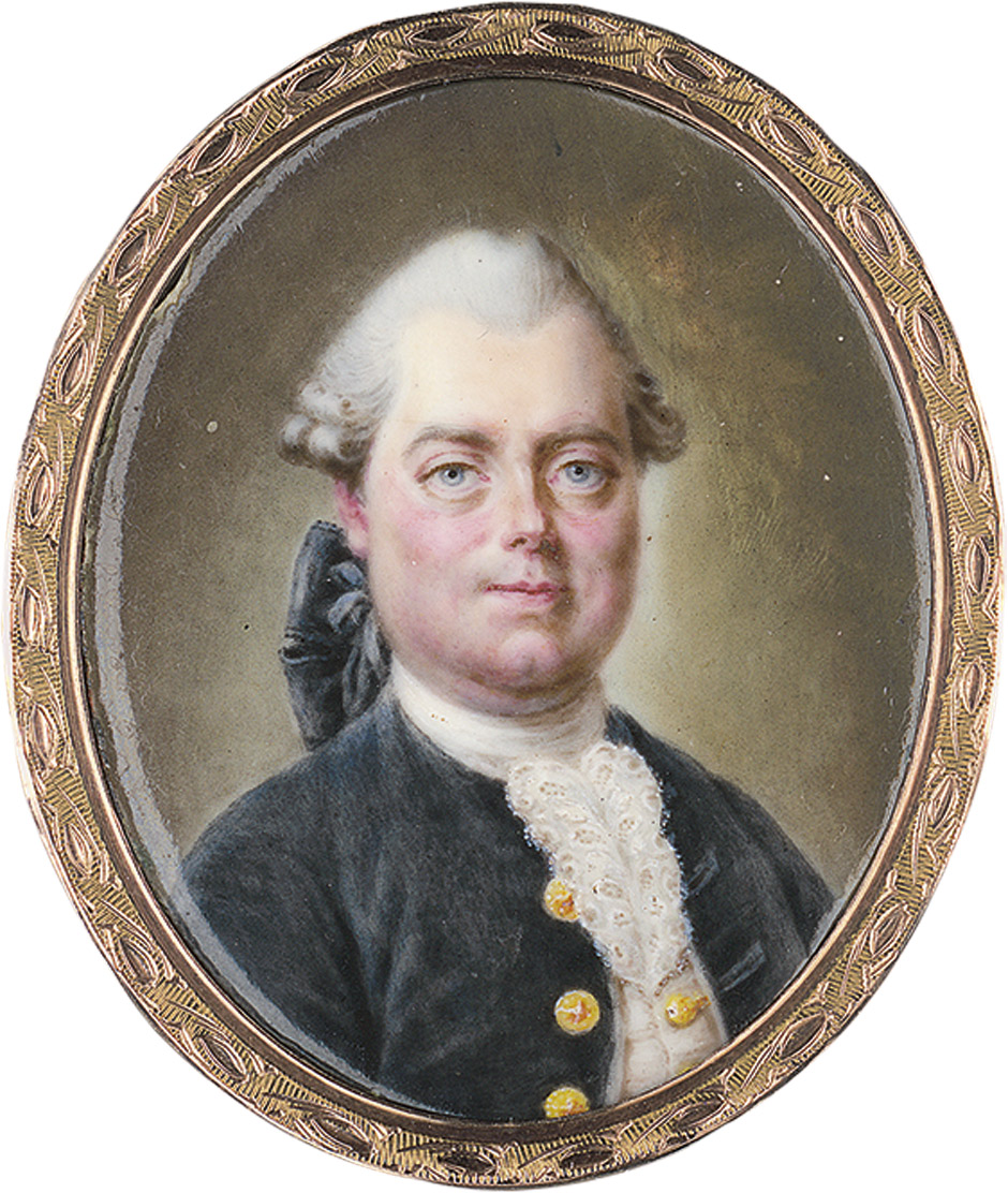 Französisch: um 1765/70. Mann in silbergrauem Samtrock um 1765/70. Bildnis eines Herrn in