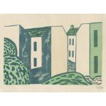 Heldt, Werner: Berliner Häuser; WH Berliner Häuser; WH 2 Lithographien auf Velin. 1949. 21,5 x 33,