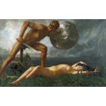 Scholz, Richard: Perseus und Medusa Perseus und Medusa. Öl auf Leinwand. 230 x 147 cm. Rechts