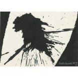 Menne, Walter: Ohne Titel Ohne Titel Pinsel in Schwarz auf Japan. 1995. 29,6 x 41,8 cm. Unten rechts