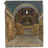 Hansen, Joseph Theodor: Innenansicht des Mausoleums der Galla Placidia in Ravenna Innenansicht des