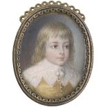 Englisch: 19. Jh. Bildnis eines Jungen in einem "Van Dyck-Kostüm" 19. Jh. Bildnis eines Jungen in