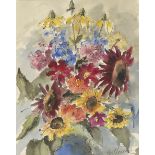 Lorenz, Carl: Sommerblumen Sommerblumen 3 Aquarelle über Bleistift auf Velin. Um 1922. Bis 64 x 47