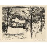 Corinth, Lovis: "Winter am Walchensee" (Hotel Fischer am See) "Winter am Walchensee" (Hotel