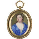 Zincke, Christian Friedrich: Bildnis einer jungen Frau im blauen Kleid Bildnis einer jungen Frau