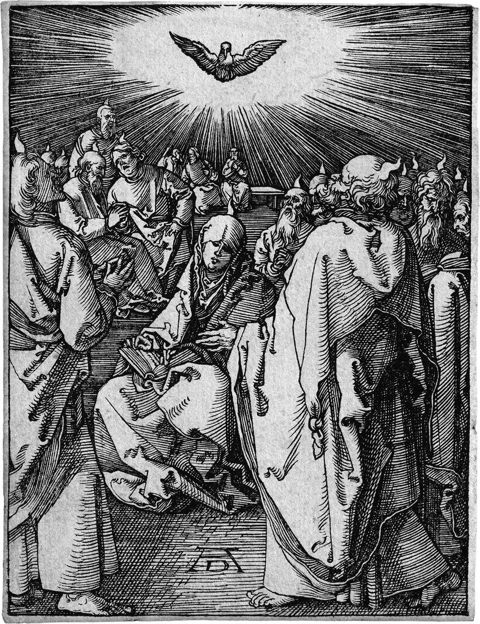 Dürer, Albrecht: Sendung des heiligen Geistes Sendung des heiligen Geistes. Holzschnitt. 12,6 x 9,
