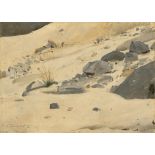 Kuhnert, Wilhelm: Wüstenboden Wüstenboden. Öl auf Malkarton. 19,5 x 27 cm. Unten links signiert