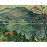 Röhricht, Wolf: Tegernsee Tegernsee Öl auf Holz. Ca. 1925. 57 x 72,5 cm. Unten rechts mit Pinsel