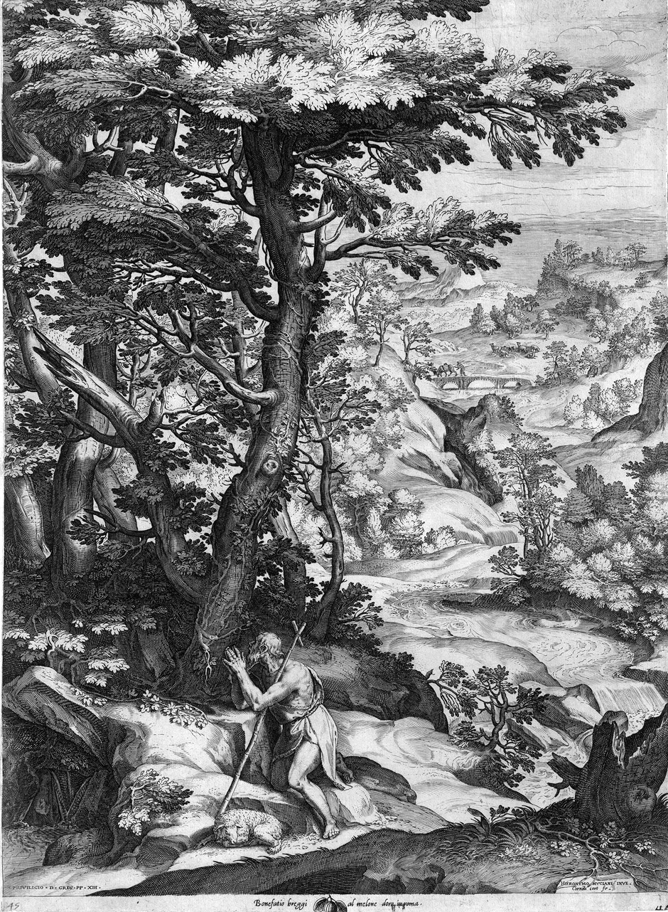 Cort, Cornelis: Der hl. Hieronymus in der Wildernis Der hl. Hieronymus in der Wildnis; Der hl.