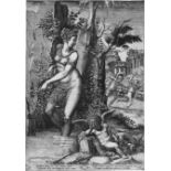 Ghisi, Giorgio: Venus und die Rose Venus und die Rose. Kupferstich nach Luca Penni. 30,9 x 21,6