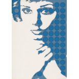 Berges, Werner: Girl Girl Serigraphie auf Chromolux. 1970. 69 x 49 cm Signiert "Werner Berges" und