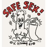Haring, Keith: Safe Sex Safe Sex Farbsiebdruck auf glattem Velin. 1987. 70 x 65 cm (75 x 69,5 cm).