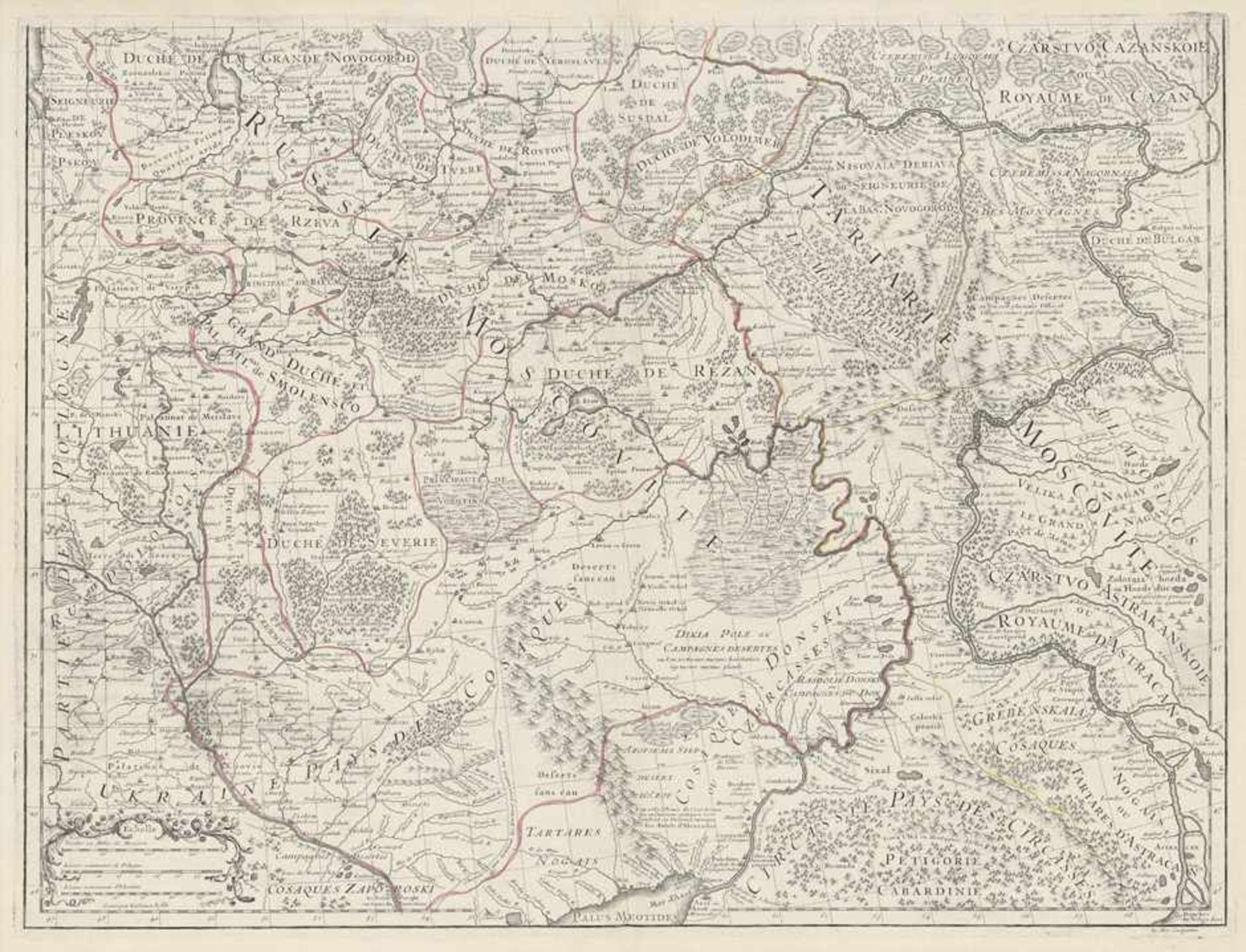L'Isle, Guillaume de: Carte de Moscovie L'Isle, Guillaume de. Carte de Moscovie. Southern section.