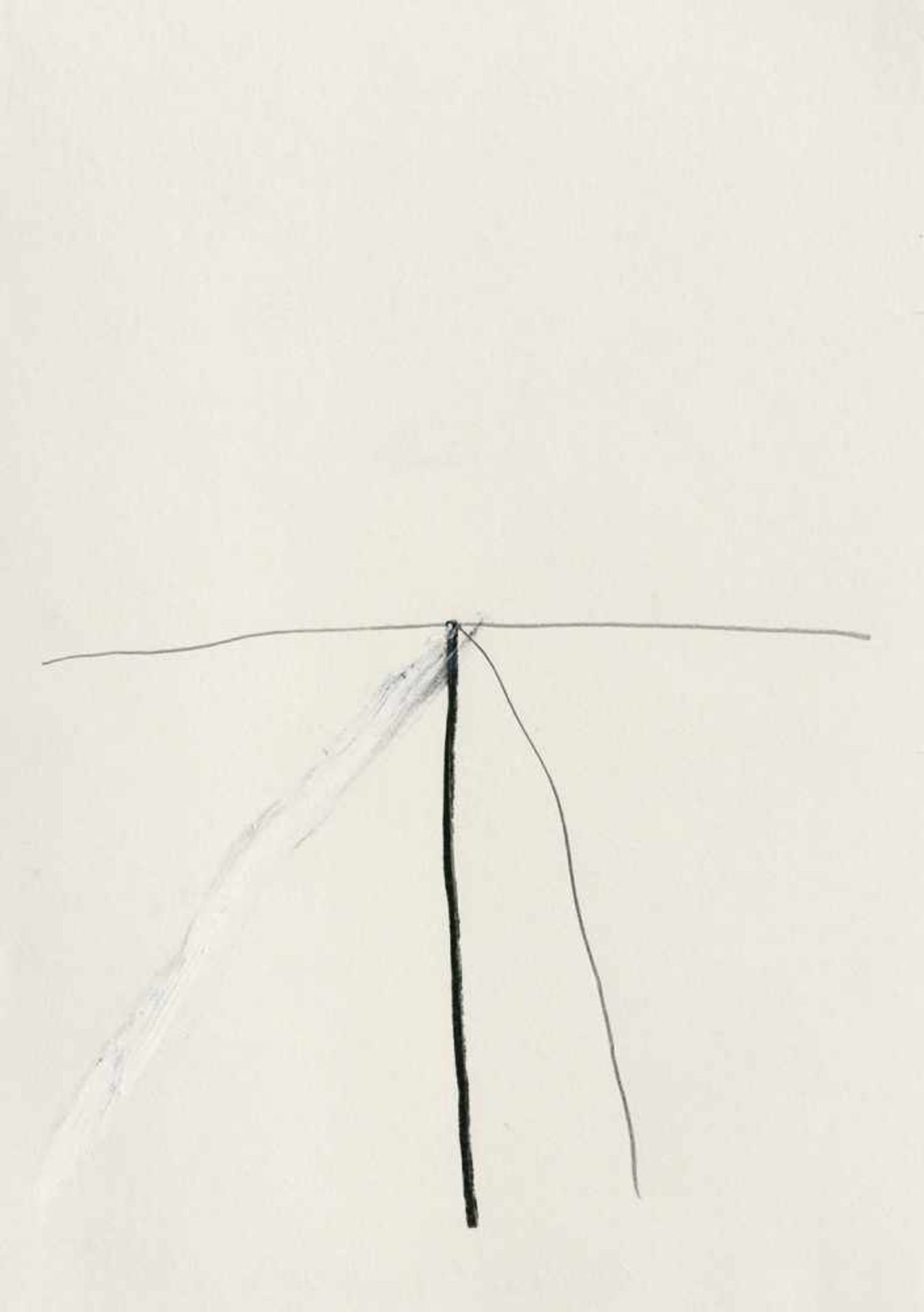 Müller, Thomas: Ohne TitelOhne Titel Kreide, Bleistift und Ölfarbe auf Velin. 2001.29,6 x 21 cm.