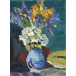 Ambrogiani, Pierre: Iris et Giroflées"Iris et Giroflées"Öl auf Leinwand.73,5 x 54,4 cm.Seitlich