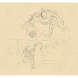 Corinth, Lovis: BadeszeneBadeszeneBleistift auf Velin. 27 x 34 cm. Verso mit dem Stempel "Atelier