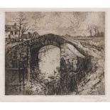 Brangwyn, Frank: Steinbrücke über BachlaufSteinbrücke über BachlaufRadierung und Kaltnadel auf