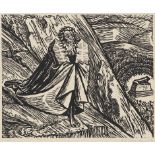 Barlach, Ernst: Moses auf dem SinaiMoses auf dem SinaiHolzschnitt auf Velin. 1928.36,4 x 44,8 cm (