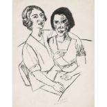 Beckmann, Max: "2 Frauen""2 Frauen"Lithographie auf Bütten. 1922.51 x 40 cm (58,5 x 44 cm). Signiert