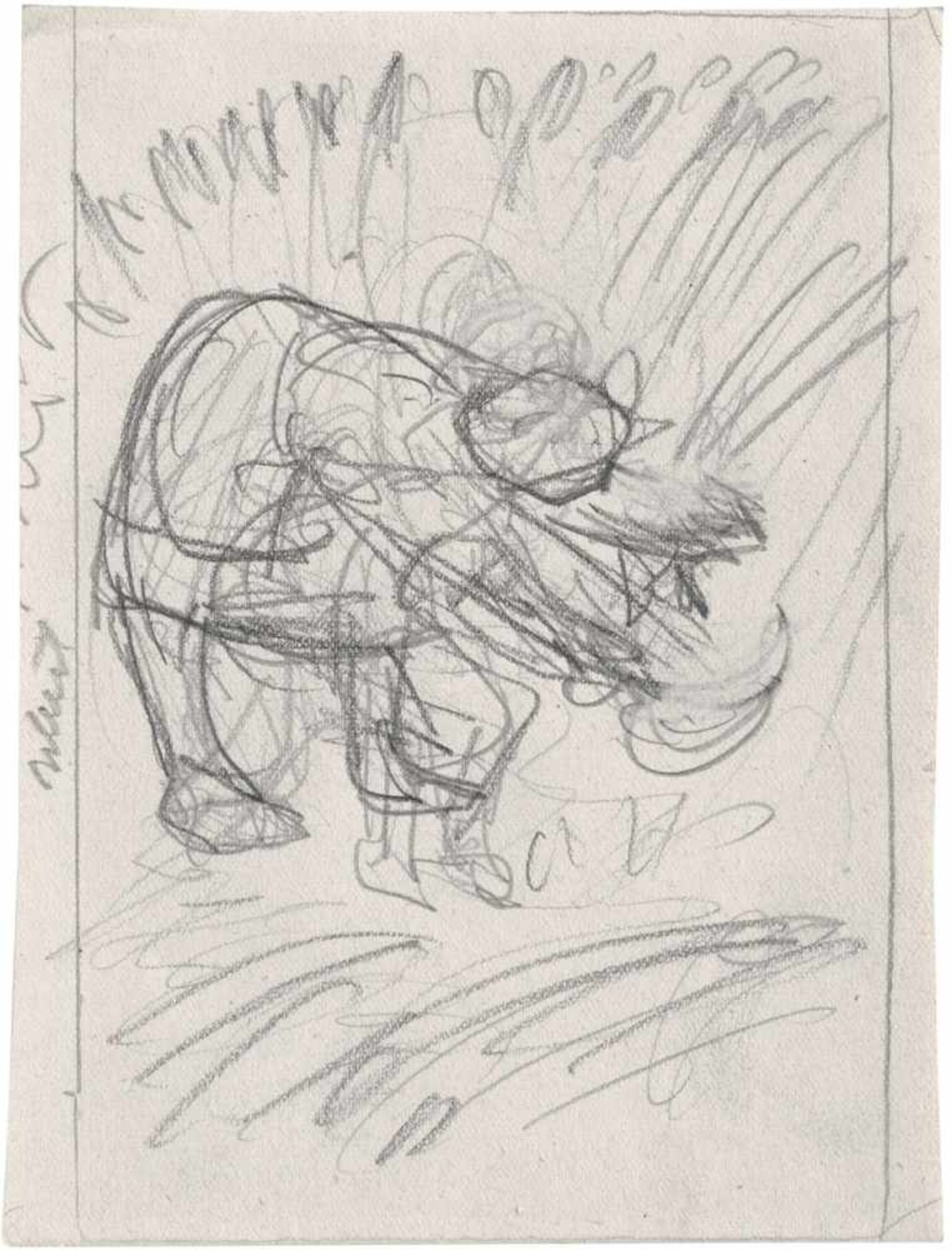 Kubin, Alfred: Schnelle BewegungSchnelle BewegungBleistift auf Velin.14,3 x 11 cm. Verso mit dem