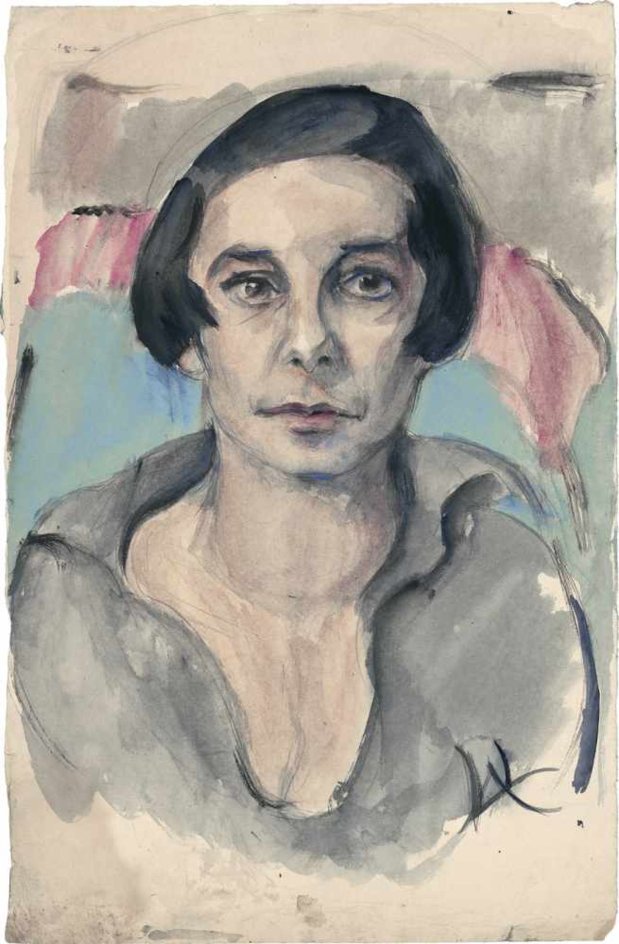 Albert-Lasard, Lou: Portrait Eva de MarcosPortrait Eva de MarcosAquarell auf Similijapan. 50,3 x