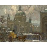 Antoine, Otto: Berliner Dom mit PostkutscheBerliner Dom mit PostkutscheÖl auf Malkarton.24,2 x 30,