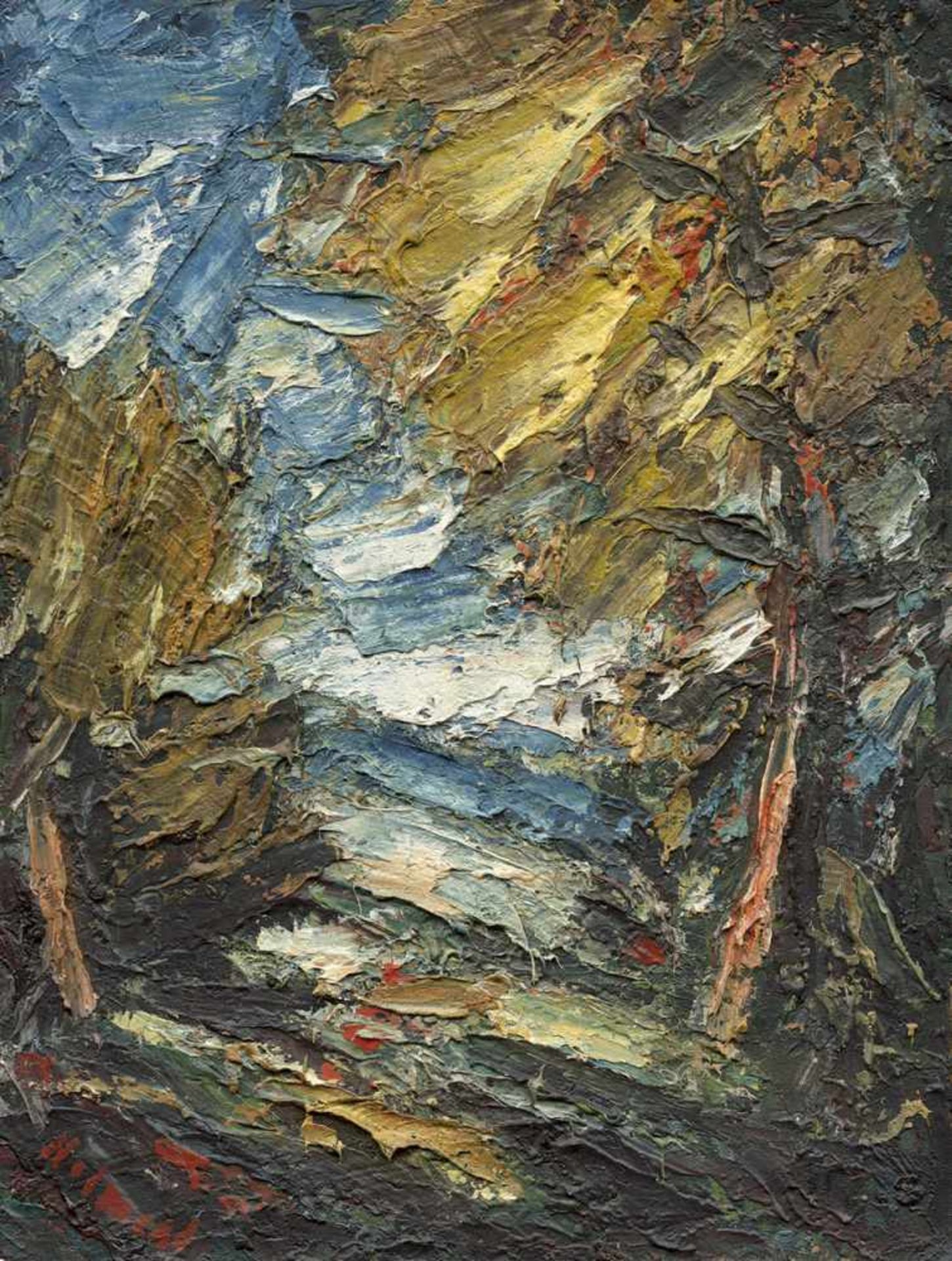 Holmead: HerbstHerbstÖl auf Leinwand, auf Sperrholz kaschiert. 1963.40,5 x 30,5 cm.Unten links mit