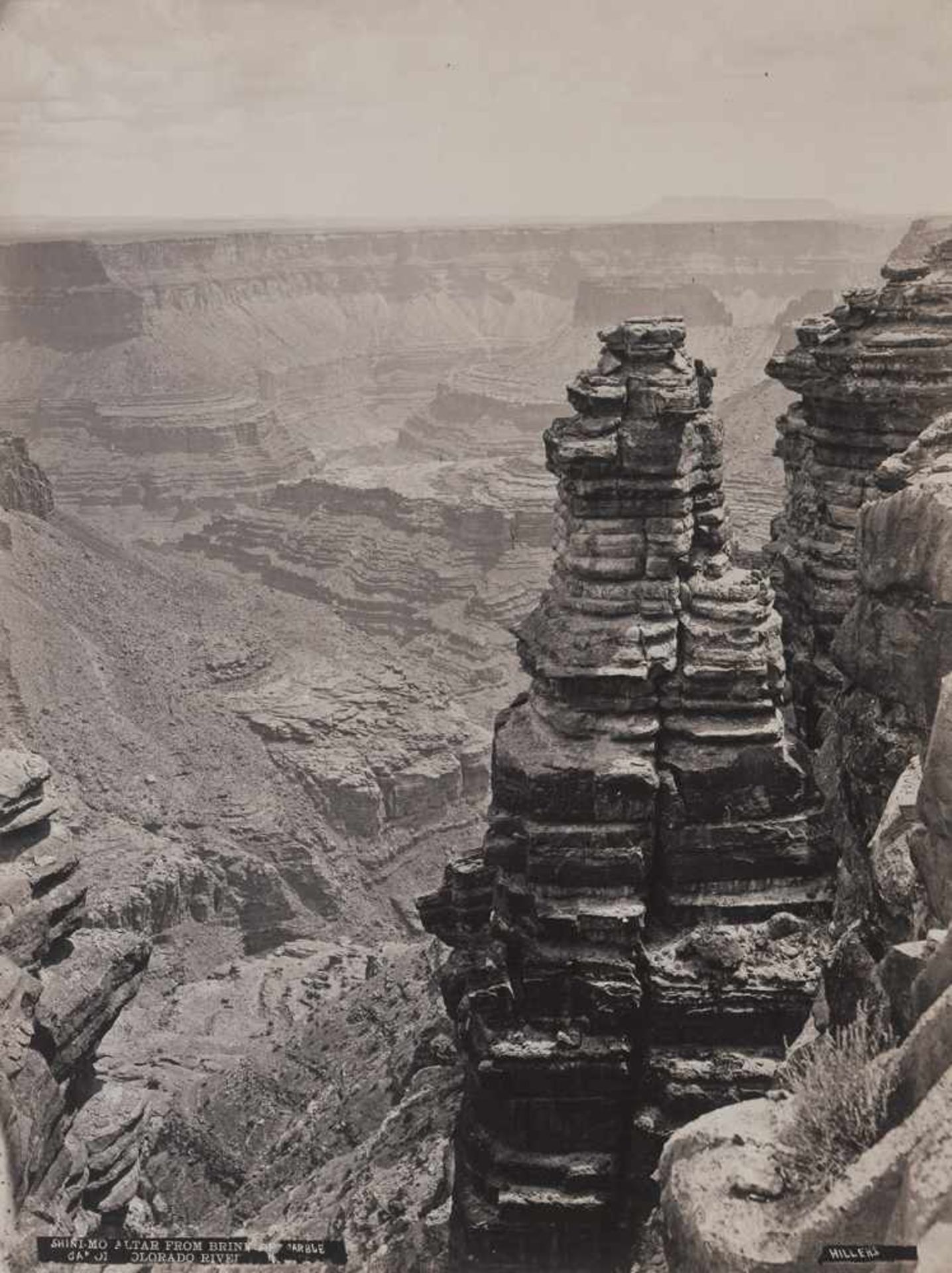 Hillers, John K. and unknown: "Shinimo Altar from Brink of Marble Canyon of the Colorado River, - Image 2 of 3