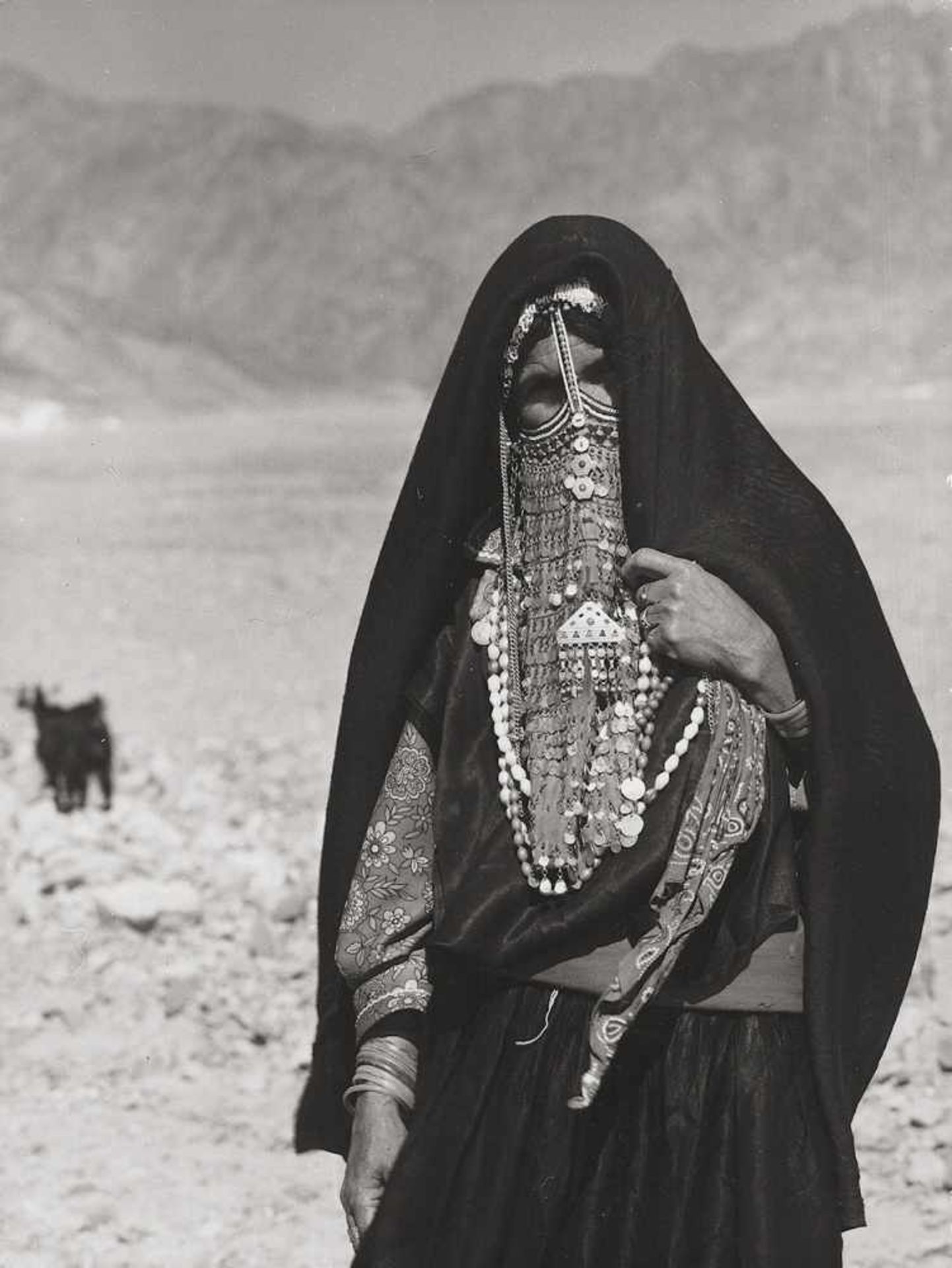 Shamir, Marli: Bedouin woman in SinaiBedouin woman in Sinai. 1950s. Vintage ferrotyped gelatin