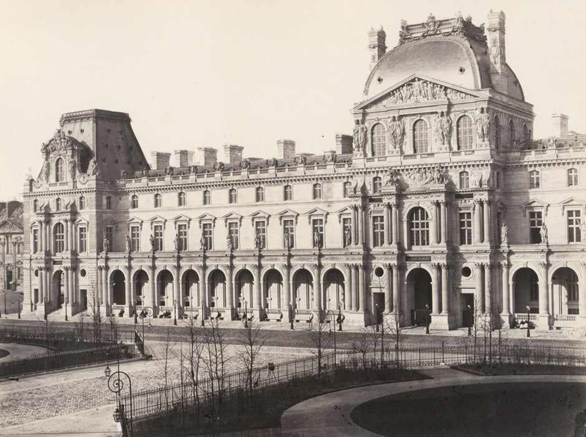 Baldus, Edouard-Denis: The Louvre; Invaliden Dom, National AssemblyThe Louvre; Invaliden Dom,