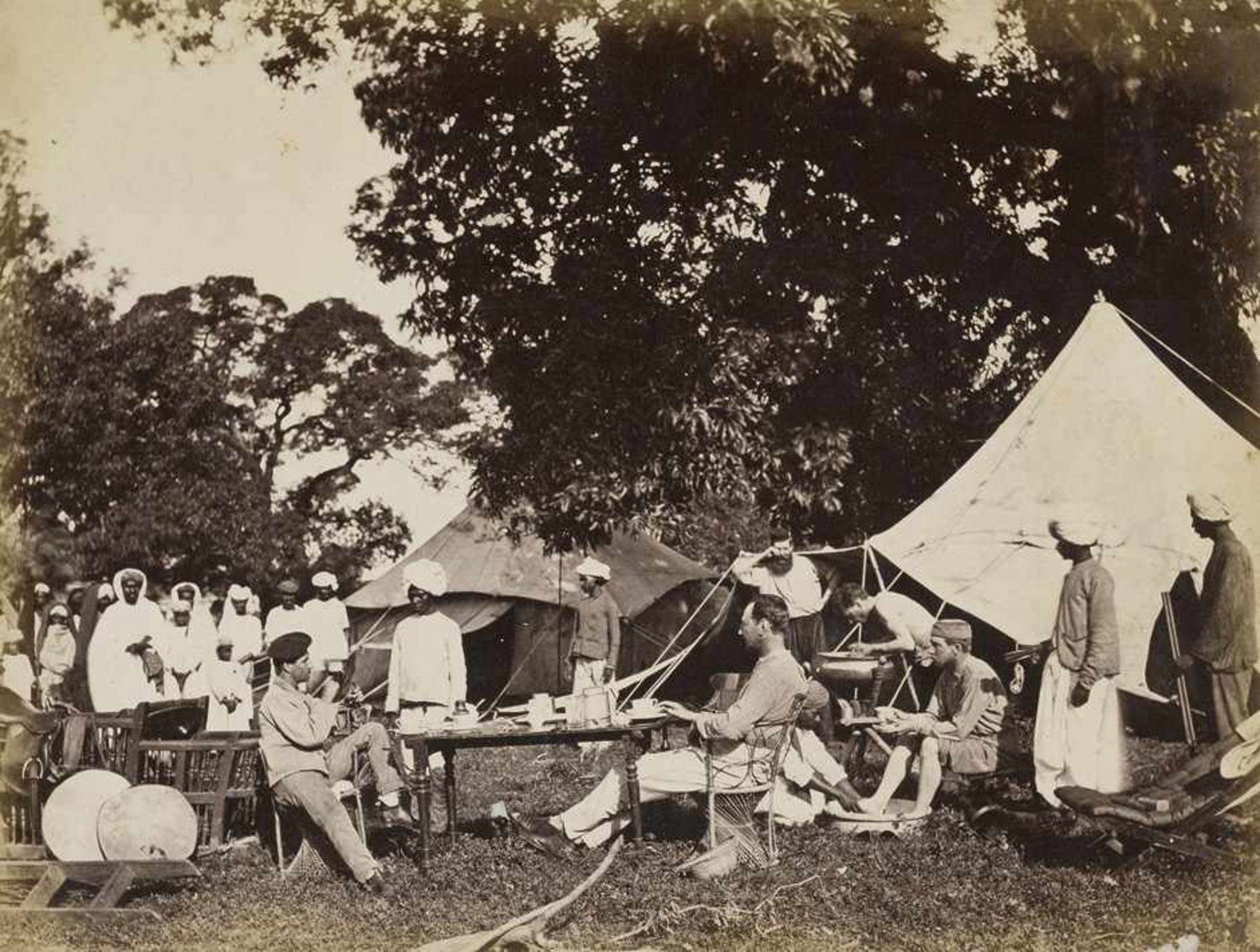 British India: Hunting scenesPhotographer: Willoughby Wallace Hooper (1837 - 1912). Hunting