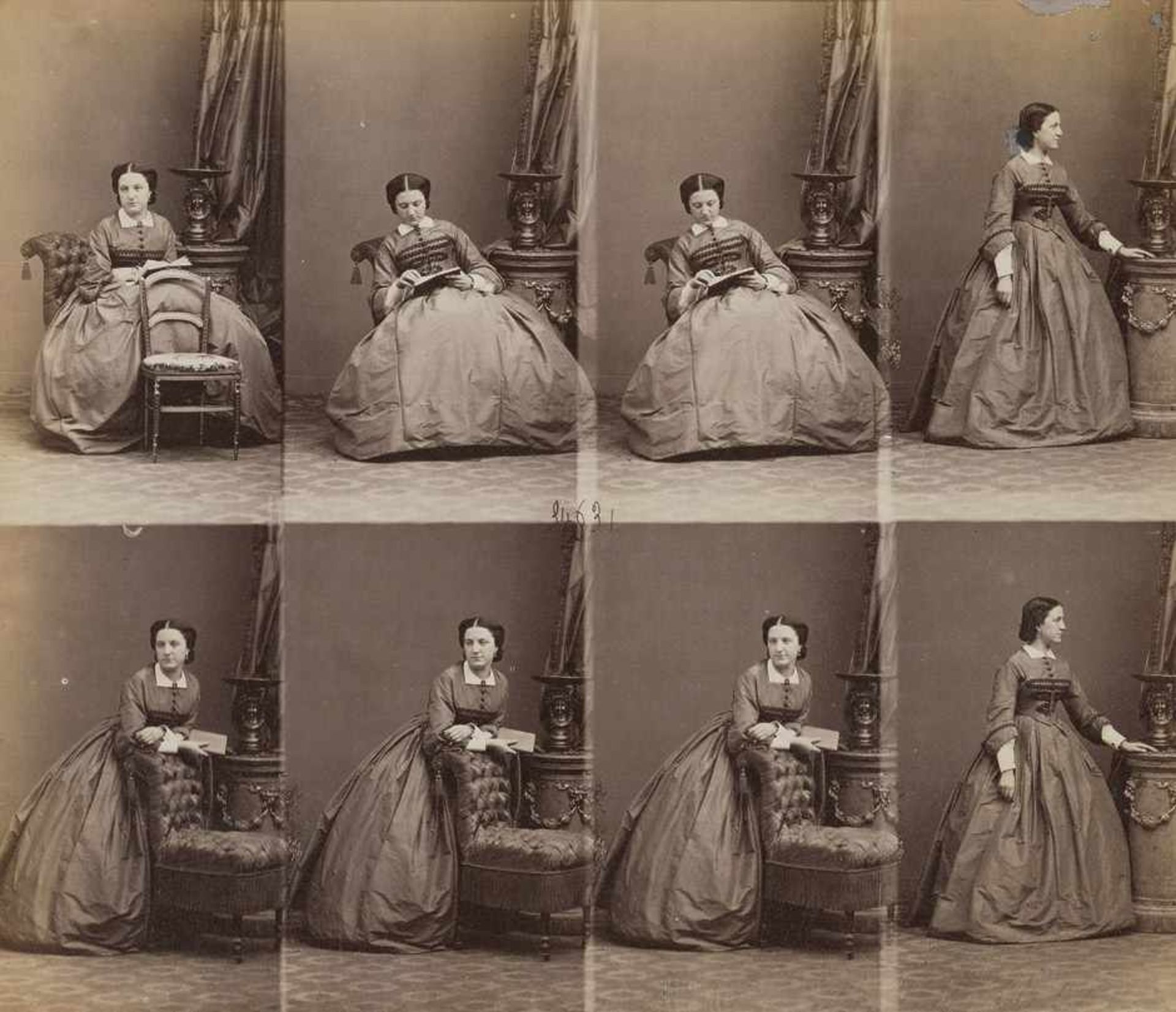 Disderi, André Adolphe-Eugène: Studio portraits of Mme du BouzayStudio portraits of Madame du