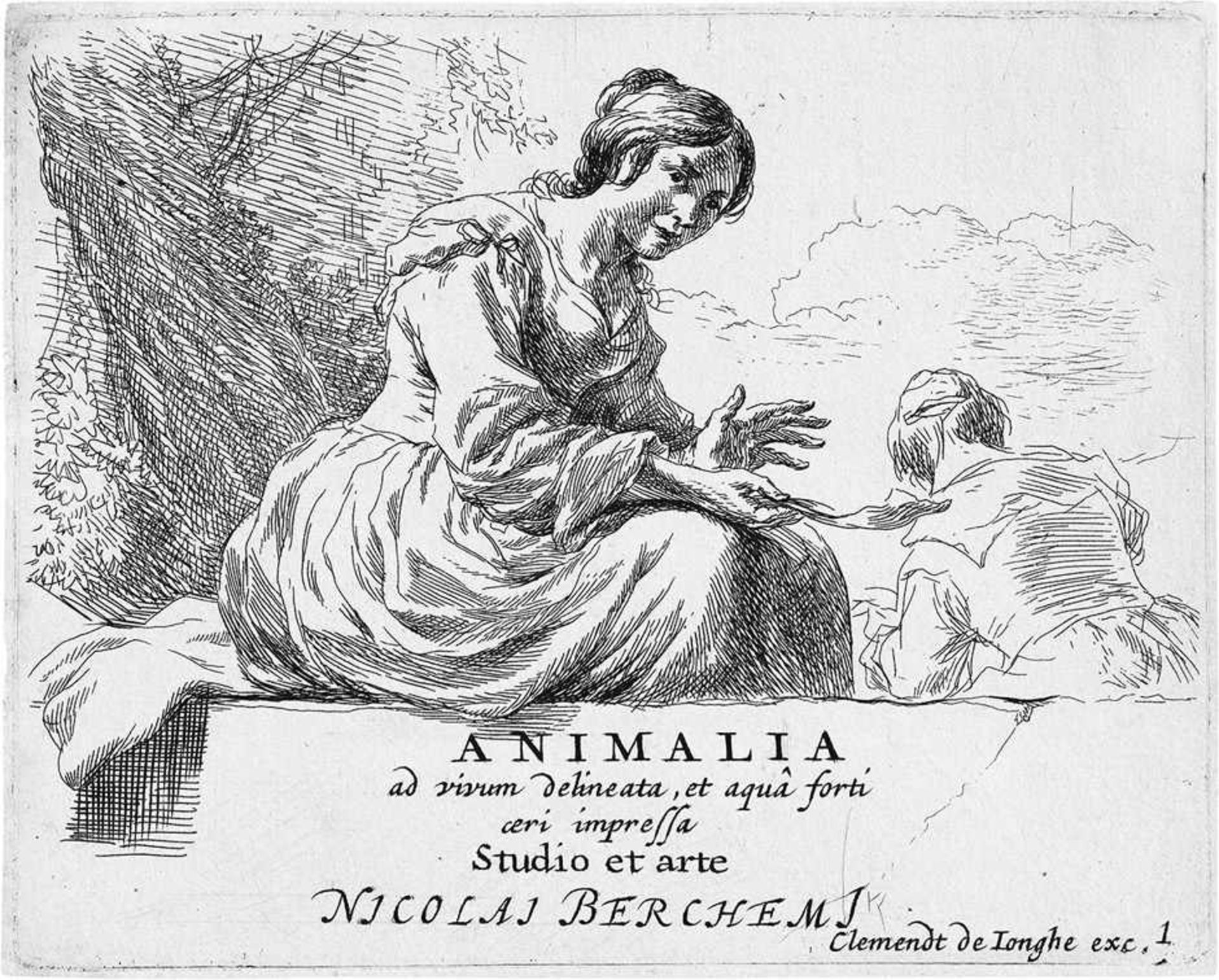 Berchem, Nicolaes: Animalia: Die Folge mit den Schafen und der singenden SchäferinAnimalia: Die