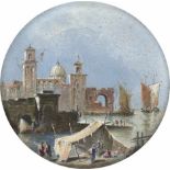 Bison, Giuseppe Bernardino: Venezianische Vedute mit Segelbooten auf der LaguneVenezianische