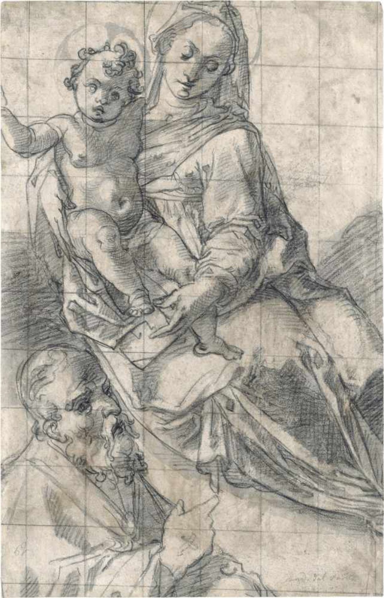 Sabatini, Lorenzo: Die Madonna mit Kind und dem hl. PetroniusDie Madonna mit Kind und dem hl.