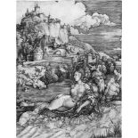 Dürer, Albrecht: Das MeerwunderDas Meerwunder (Der Raub der Amymone). Kupferstich. 24,7 x 18,6 cm.