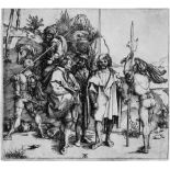 Dürer, Albrecht: Die sechs KriegsleuteDie sechs Kriegsleute. Kupferstich. 13,4 x 14,7 cm. Um 1495.