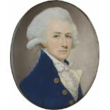 Shirreff, Charles - zugeschrieben: Bildnis des Gouverneurs William Feilde in blauer Jacke mit gelber