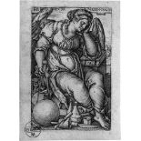 Beham, Hans Sebald: Melencolia.Melencolia. Kupferstich. 7,9 x 5,2 cm. 1539. B. 144, Pauli 145,