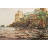 Charles Napier Hemy [1841-1917]- Dartmouth Castle: signed with initials and dated CNH 1913 bottom