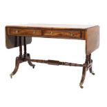 A Regency mahogany sofa table:,