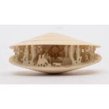 A Japanese carved ivory okimono,