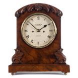 Edwards, London, a William IV walnut bracket clock: the eight-day duration,