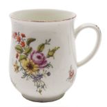 A Chelsea mug: of baluster form with loop handle,