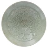 A Chinese Qingbai celadon bowl: of flared conical form with short footrim,