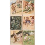 Thomas Maybank [1869-1929]- Treasure of The Woods:- a set of six watercolour illustrations