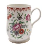 A Bow bell-shaped mug: the grooved loop handle with heart-shaped terminal,