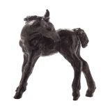 After Just Anderson [20th Century]- A bronzed metal Study of a Foal: the hoof stamped Just,