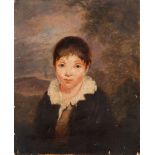 Follower of David Wilkey- A portrait of Hartley Coleridge as a boy,:- head and shoulders,